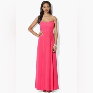 Lauren Ralph Lauren Evening coral pink strapless long dress